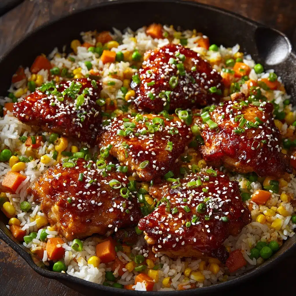 Sticky Garlic Chicken Fried Rice Recipe - Recipe Image