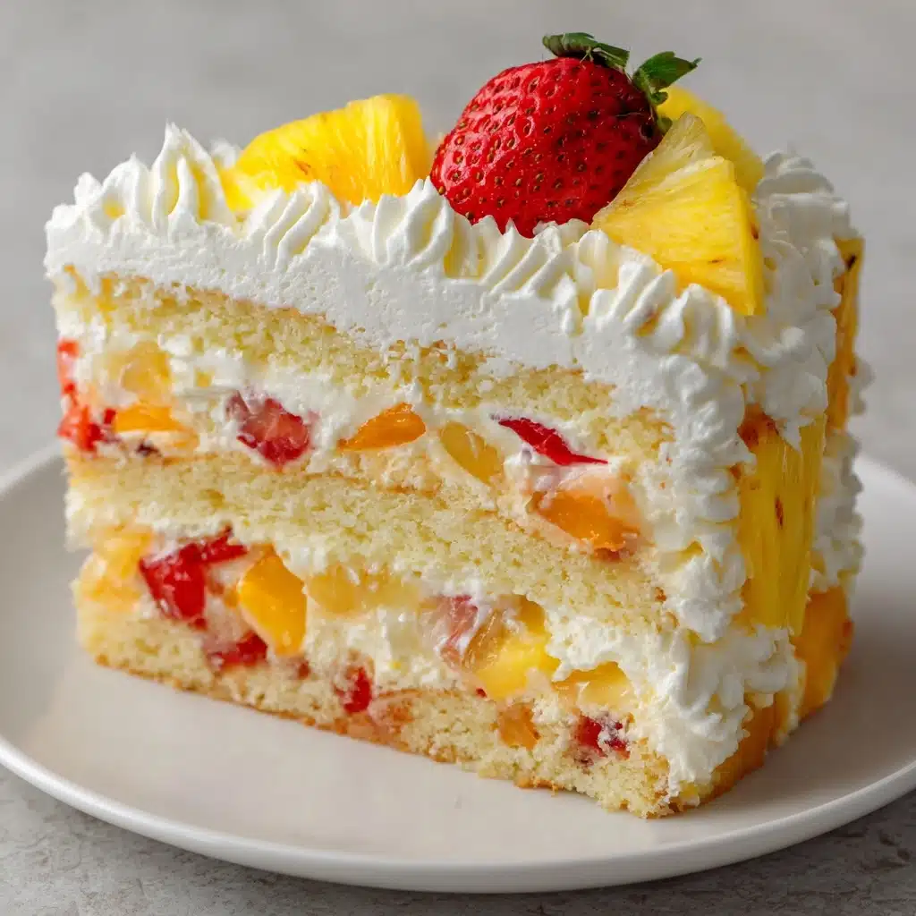 Best Tropical Layered Poke Cake Recipe - Recipe Image