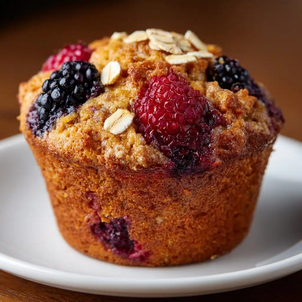 Healthy Berry Oatmeal Protein Muffins Recipe - Recipe Image