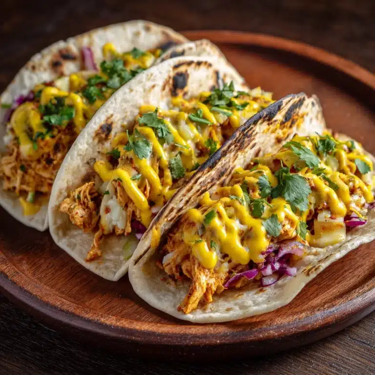 Cheesy Pulled Chicken Tacos Recipe