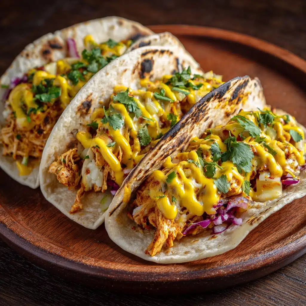Cheesy Pulled Chicken Tacos Recipe