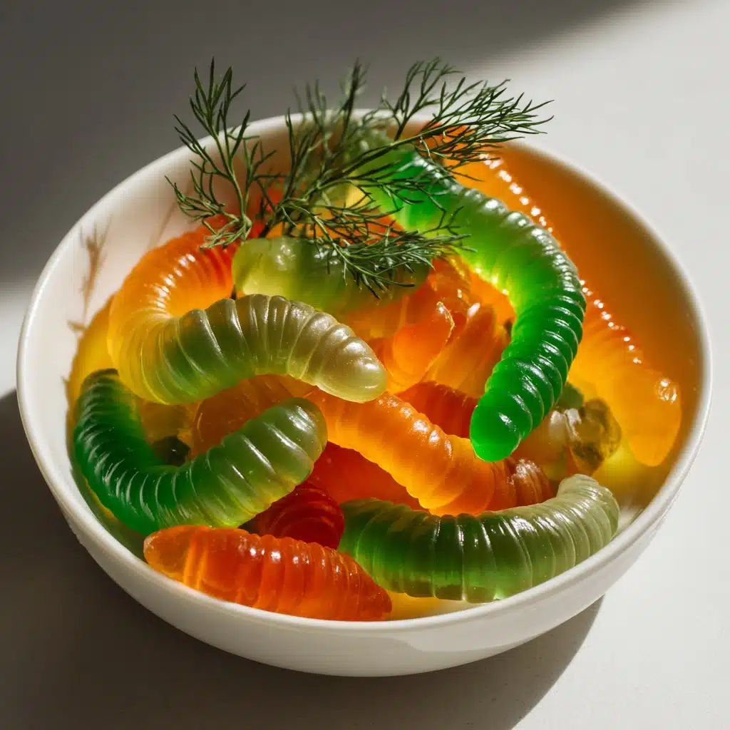 Homemade Dill Pickle Gummy Worms Recipe - Recipe Image