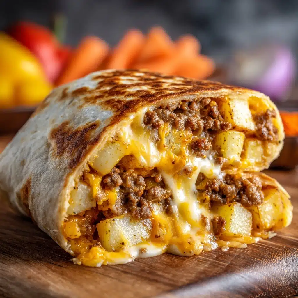 Cheesy Potato Burritos Beef Recipe - Recipe Image