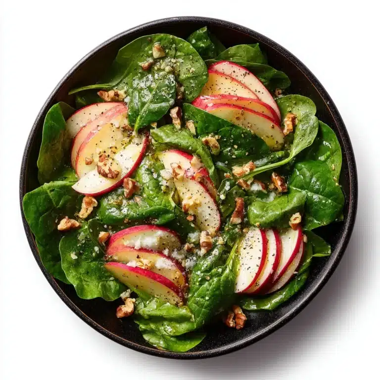Apple Spinach Salad with Honey-Mustard Lemon Dressing Recipe