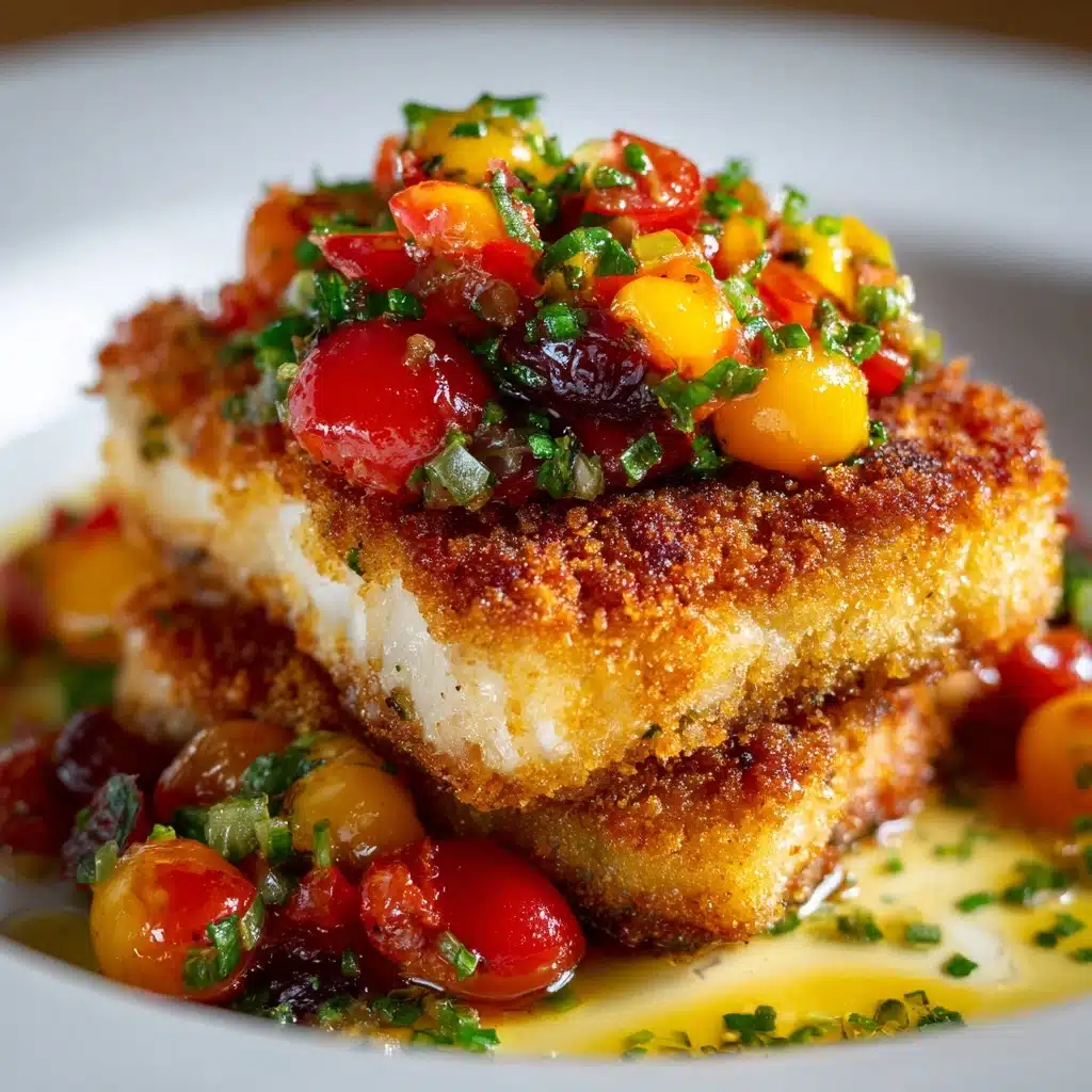 Chicken Cutlets with Summery Tomato & Nectarine Salad Recipe - Recipe Image