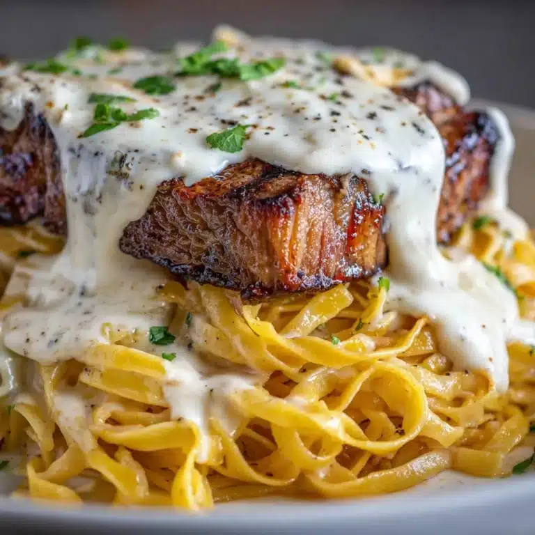 Gorgonzola Alfredo Steak Delight Recipe