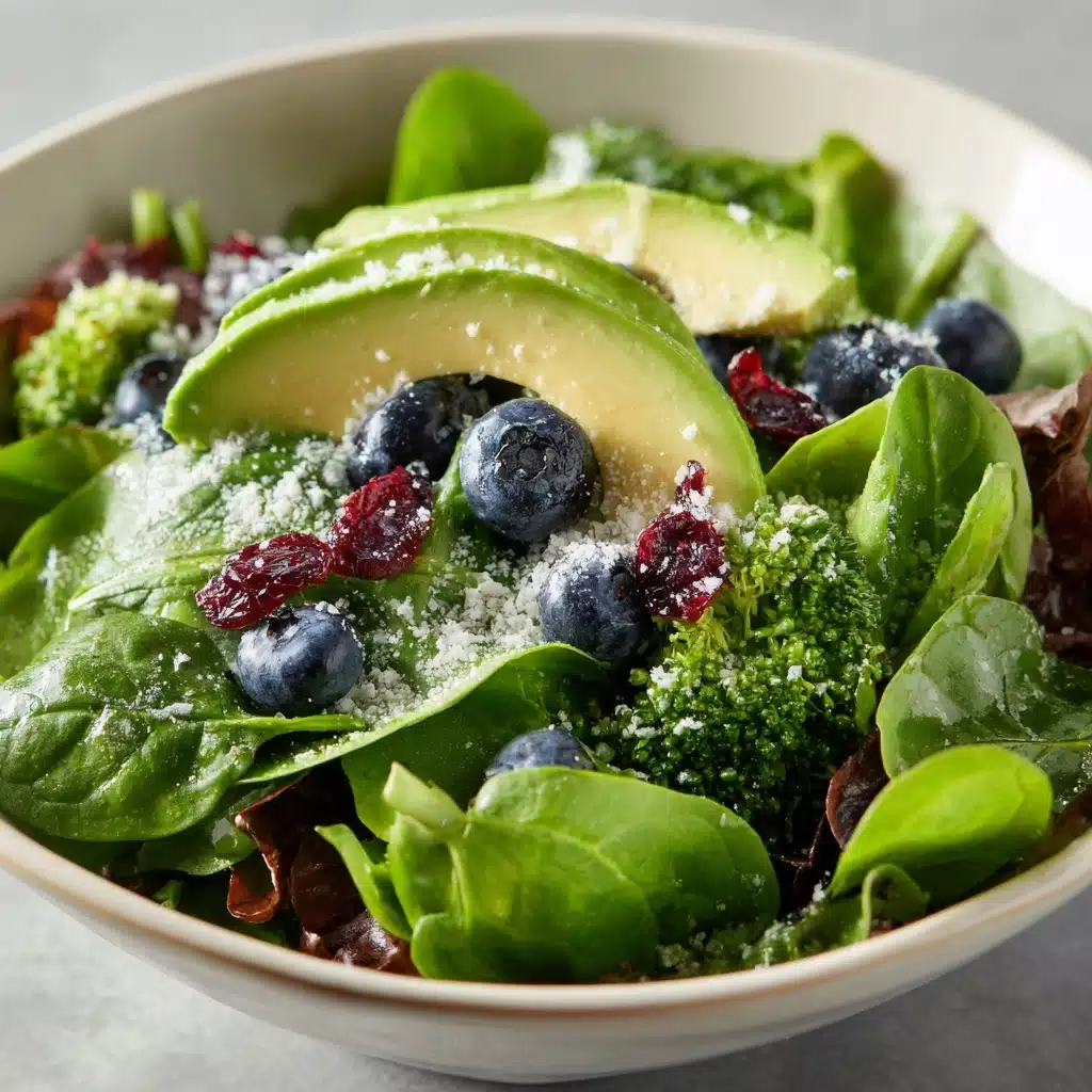Blueberry Broccoli Spinach Salad Recipe - Recipe Image