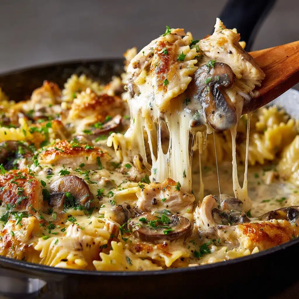 Creamy Chicken & Mushroom Pasta Recipe - Recipe Image