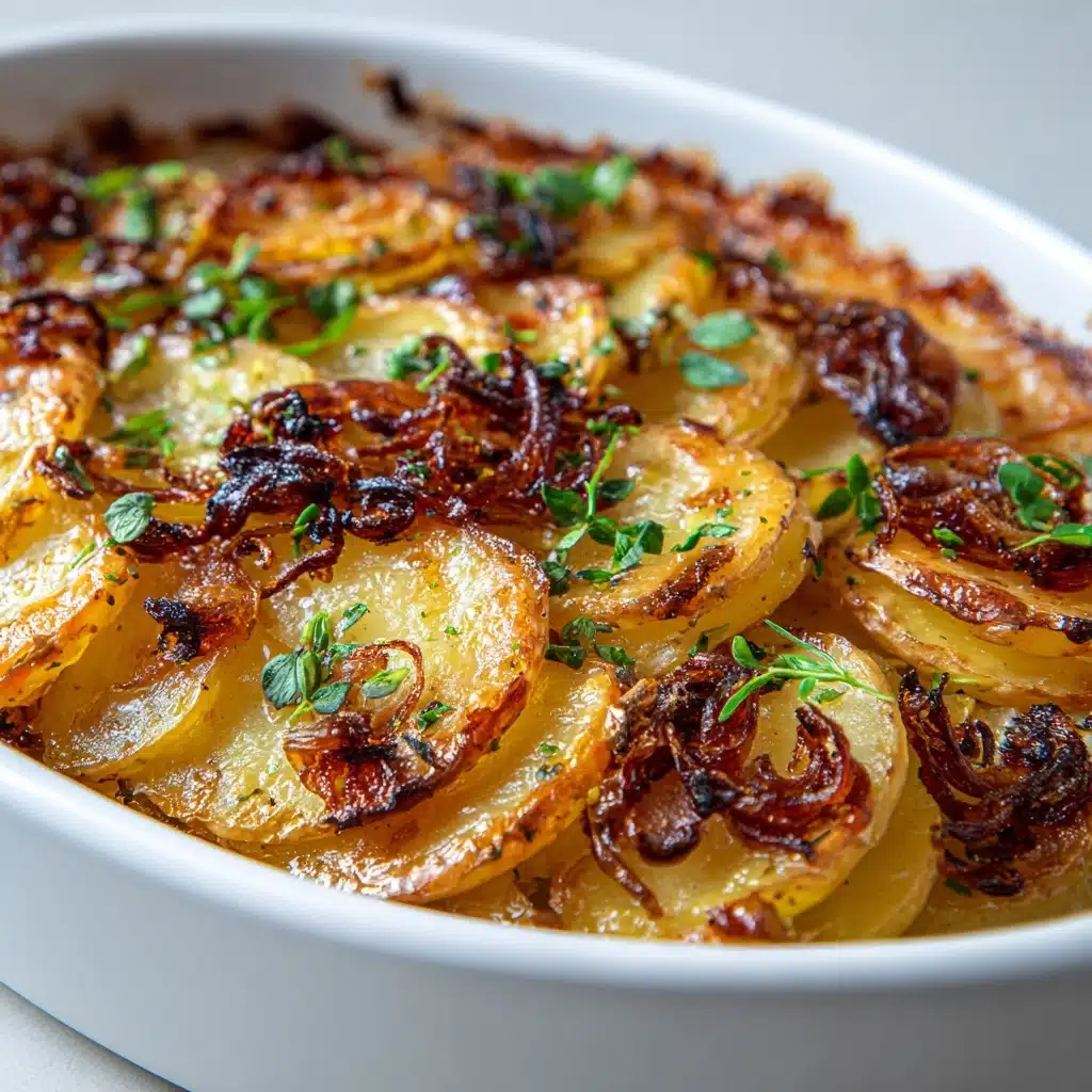 Oven Roasted Yukon Gold Potatoes with Onions Recipe - Recipe Image