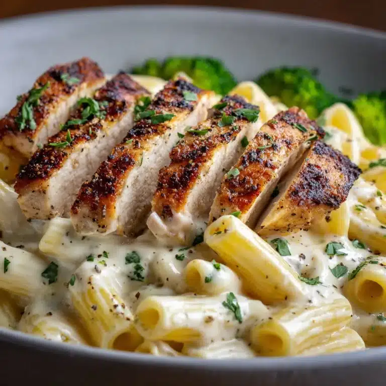 Creamy Garlic Chicken & Penne Recipe