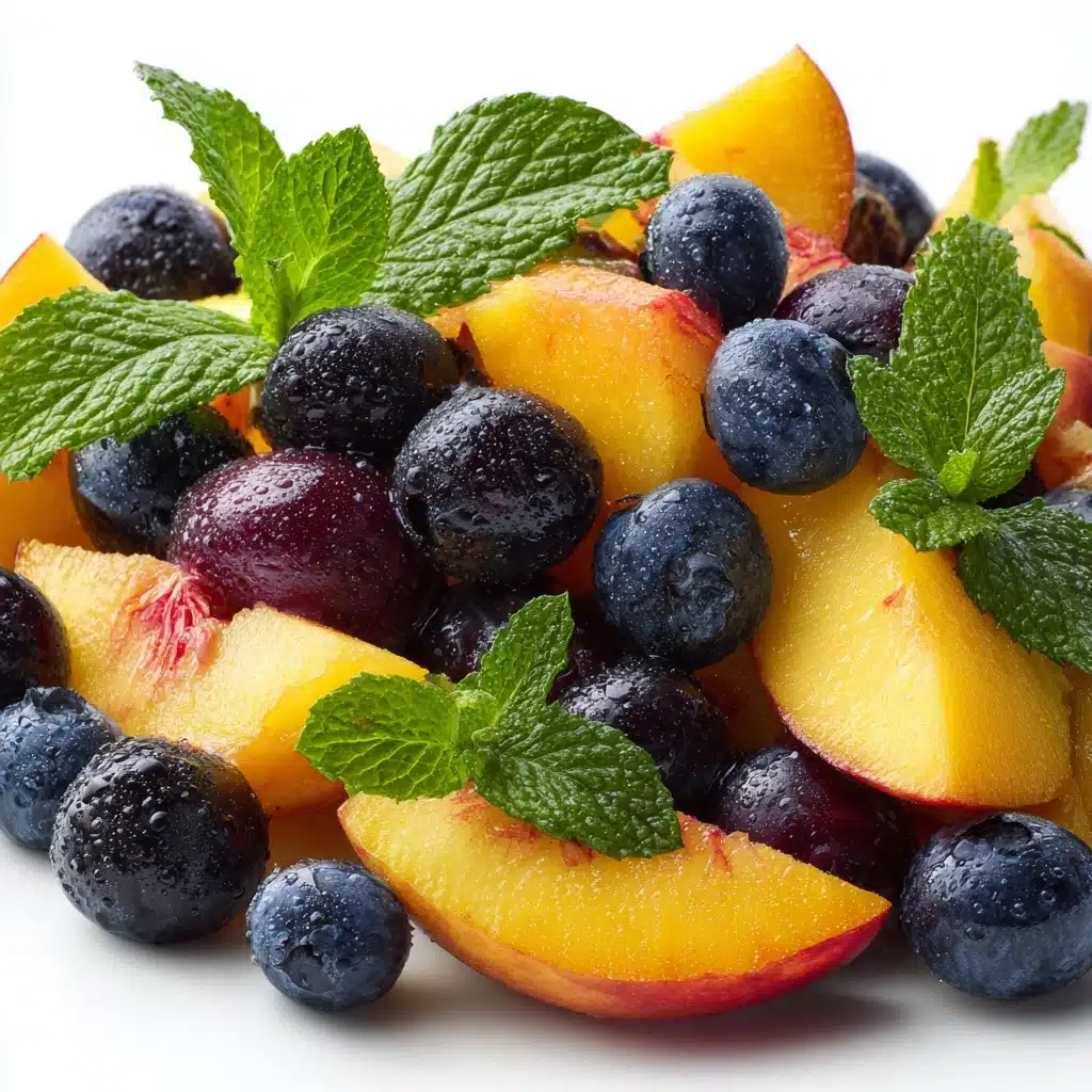 Fresh Peach and Blueberry Summer Salad Recipe - Recipe Image