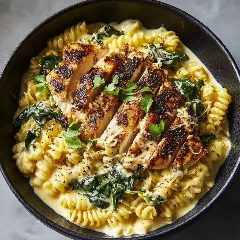 Spinach & Artichoke Dip Pasta with Chicken Recipe
