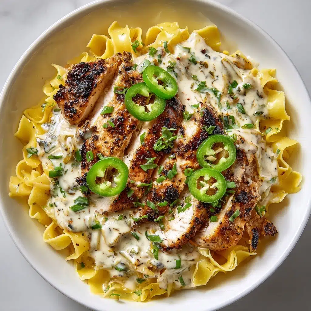 Creamy Jalapeño Popper Chicken Spaghetti Recipe - Recipe Image