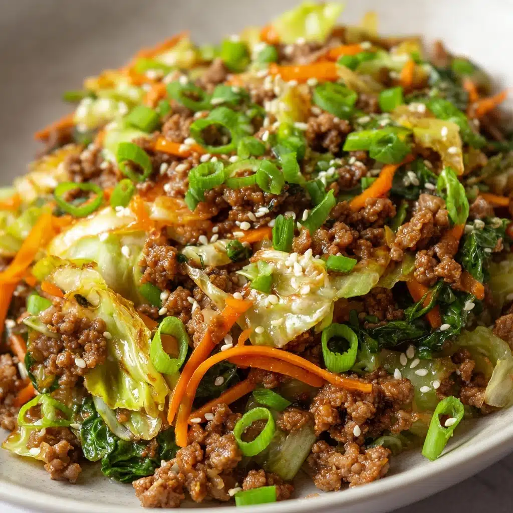 Healthy Chinese Ground Beef & Cabbage Stir Fry Recipe - Recipe Image