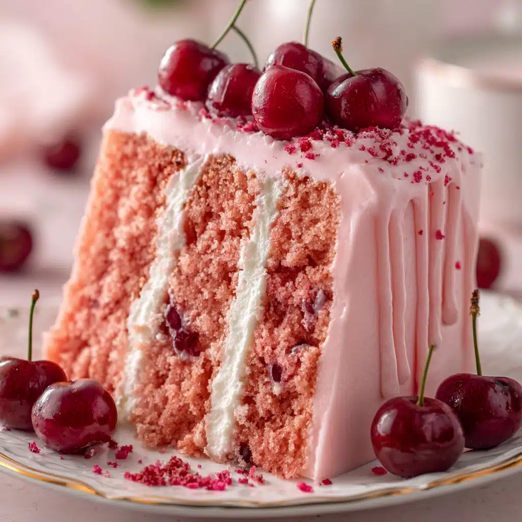 Cherry Cake with Cherry Cream Cheese Frosting Recipe - Recipe Image