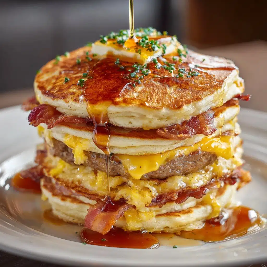 Truffle Butter Cheeseburger Pancake Sliders Recipe - Recipe Image