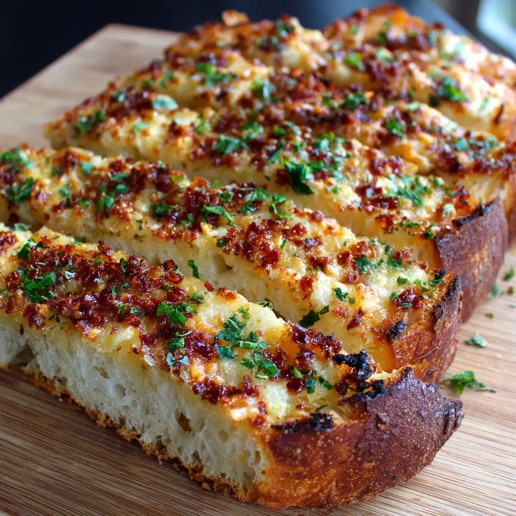 Chili Crunch Garlic Bread Recipe - Recipe Image