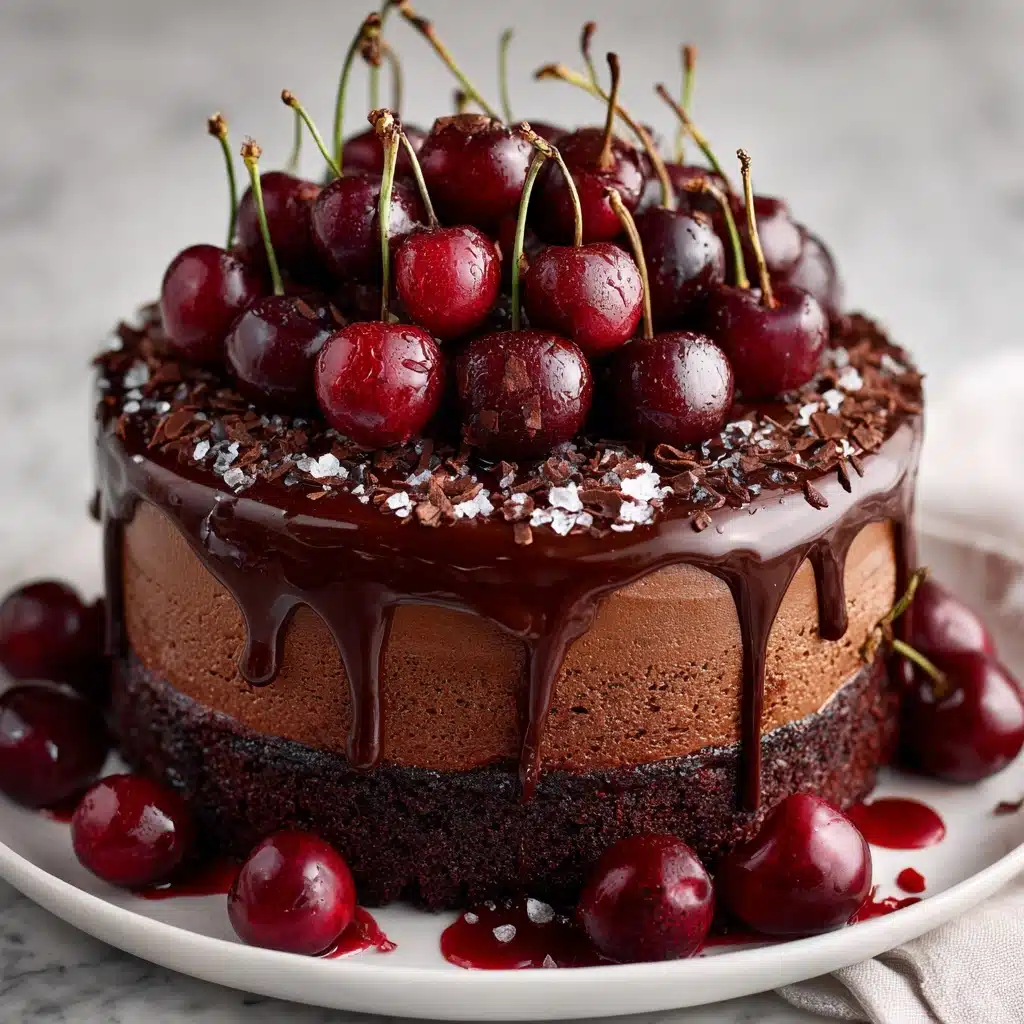 Swiss Chocolate Cherry Roll Cake Decadent Dessert Idea Recipe - Recipe Image