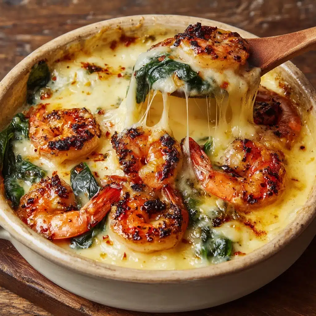 Shrimp and Spinach with Rich and Creamy Crab Cheese Recipe - Recipe Image