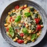 Creamy Tuscan Chickpeas & Orzo Recipe