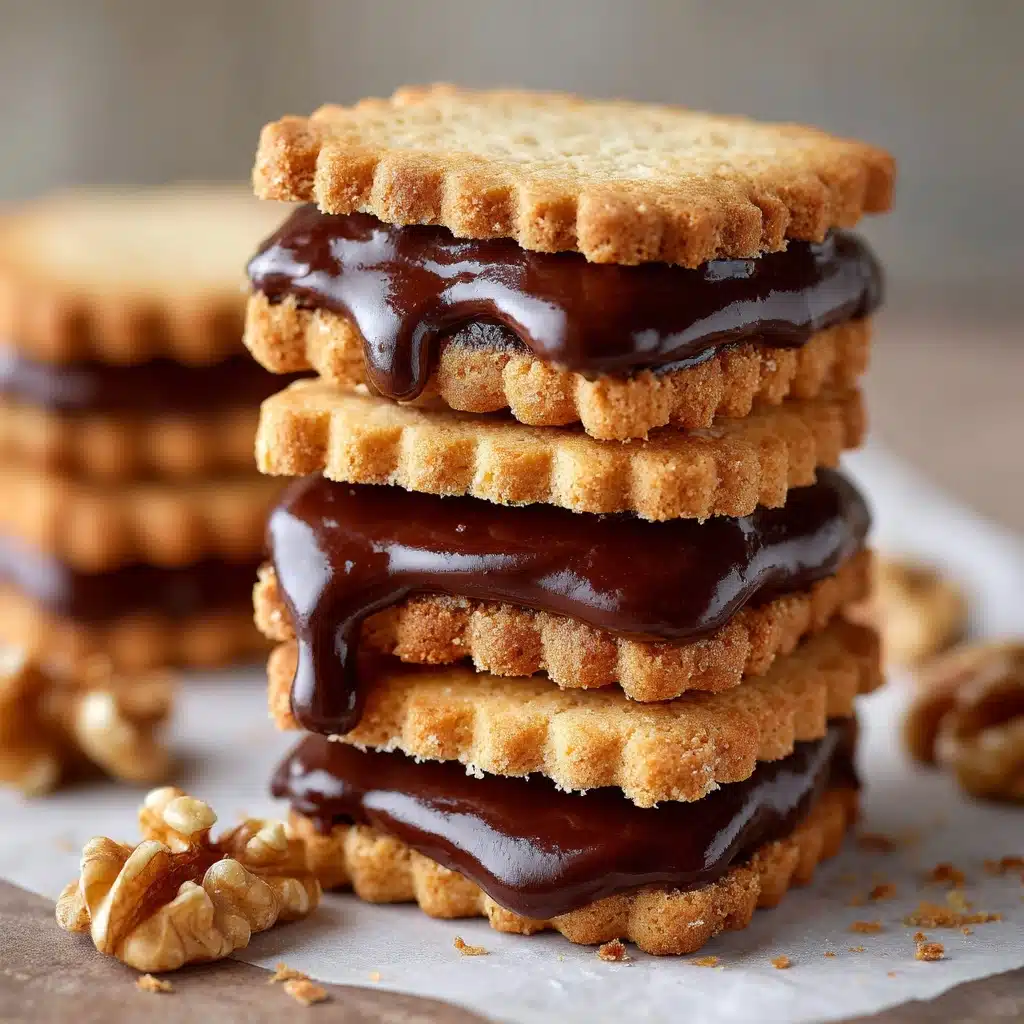 Hazelnut Shortbread Sandwich Cookies with Milk Chocolate Ganache Recipe - Recipe Image