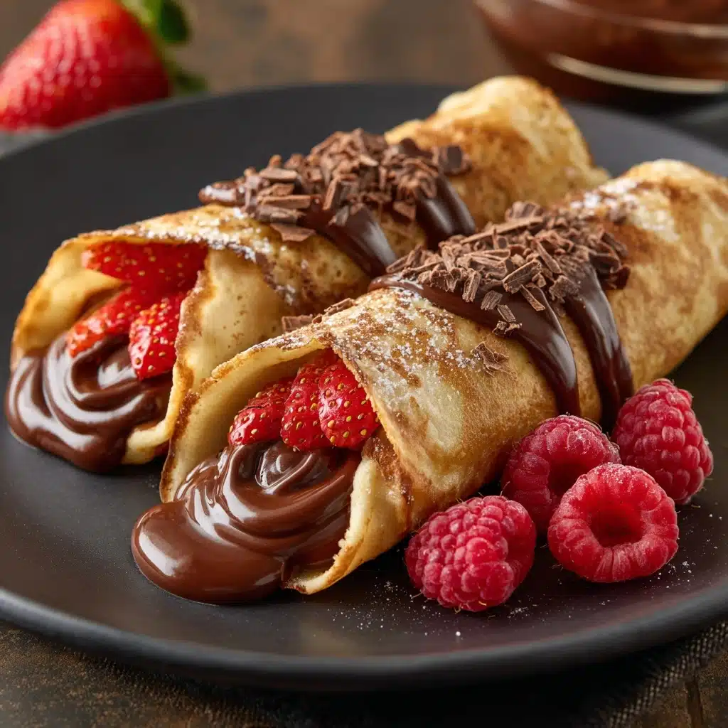 Handmade Chocolate-Filled Rolled Crêpes Recipe - Recipe Image
