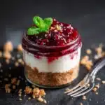 No-Bake Rhubarb Cheesecake Jars Recipe