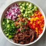 Beef Bowl with Veggies and Pico de Gallo Recipe