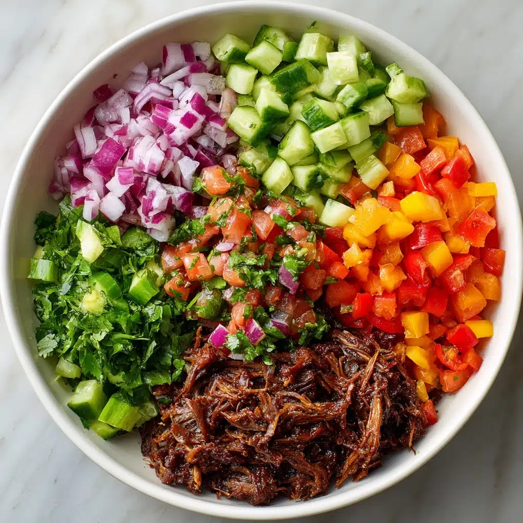 Beef Bowl with Veggies and Pico de Gallo Recipe