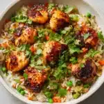 One Pan Chipotle Honey Chicken and Rice Recipe