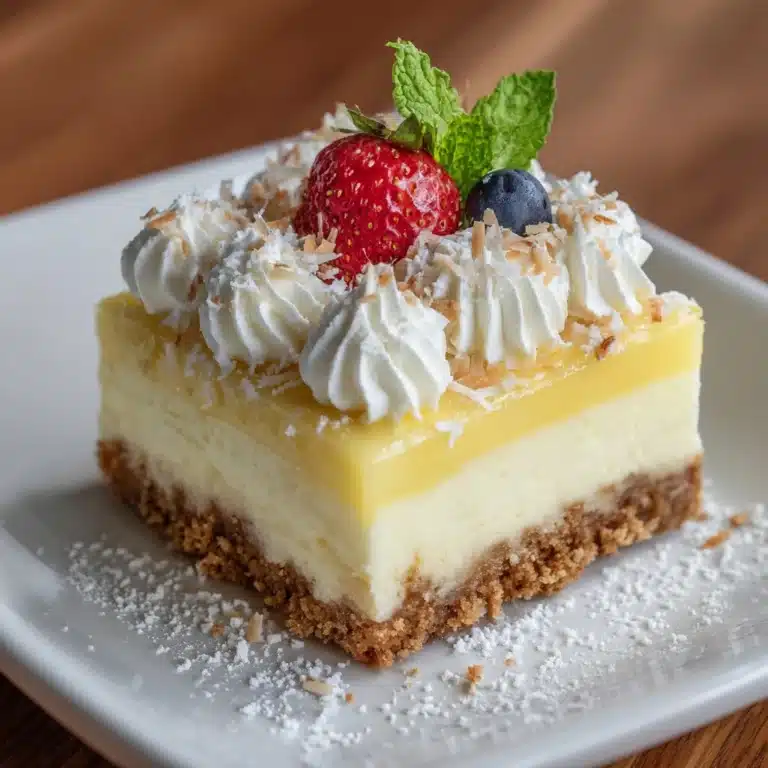 Vanilla Custard Cream Squares Recipe
