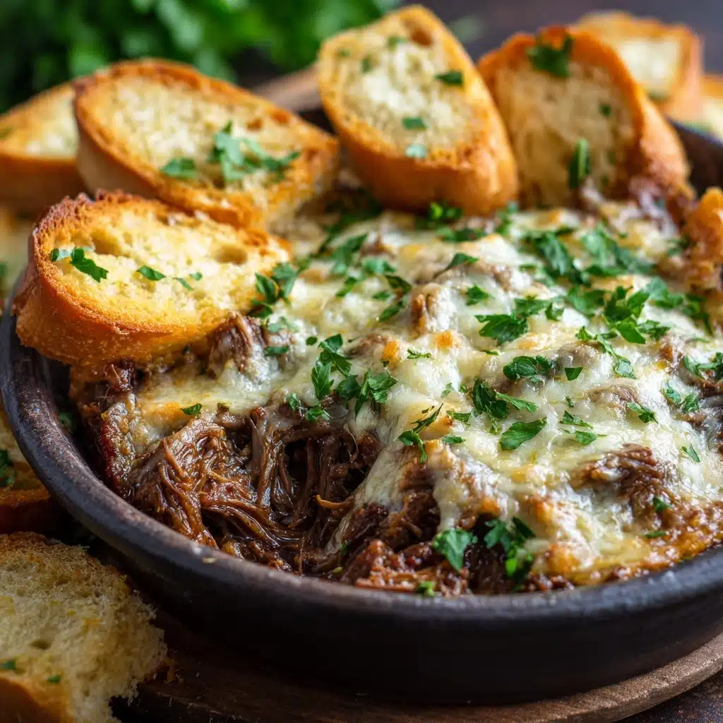 Pot Roast Beef Philly Cheese Steak Dip Recipe - Recipe Image
