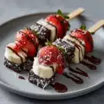 Strawberry Banana Brownie Skewers Recipe