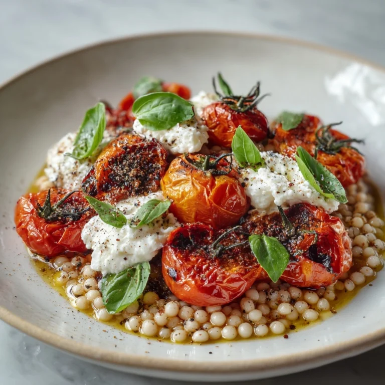 Roasted Tomato & Stracciatella Acini di Pepe Recipe