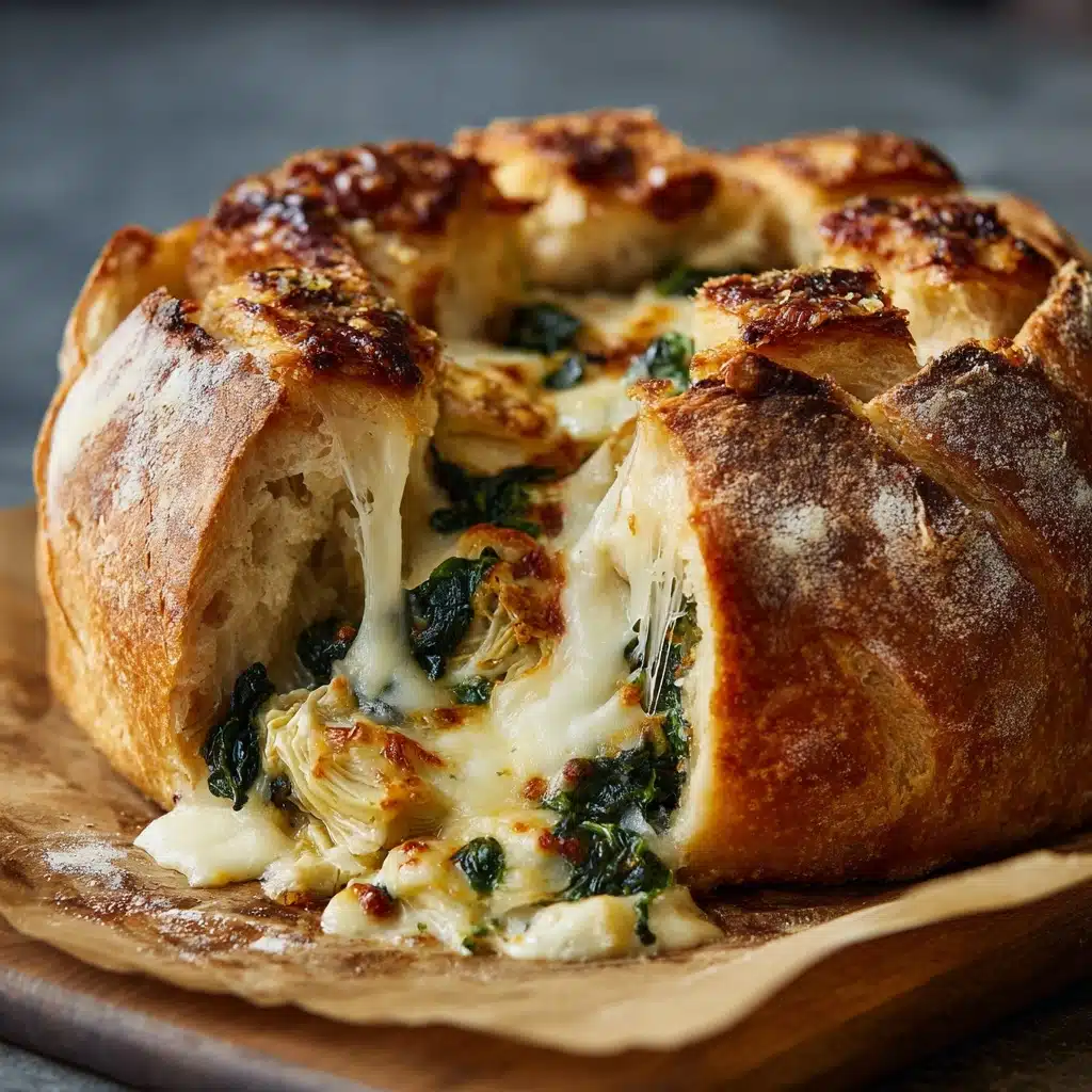 Spinach Artichoke Dip Bread Boat Recipe