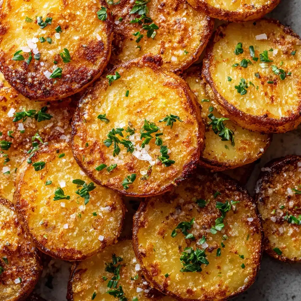 Crispy Garlic Parmesan Crusted Potatoes Recipe