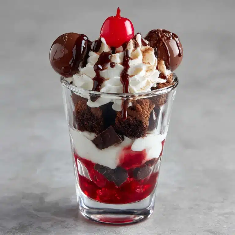 Chocolate Cherry Brownie Parfait Recipe