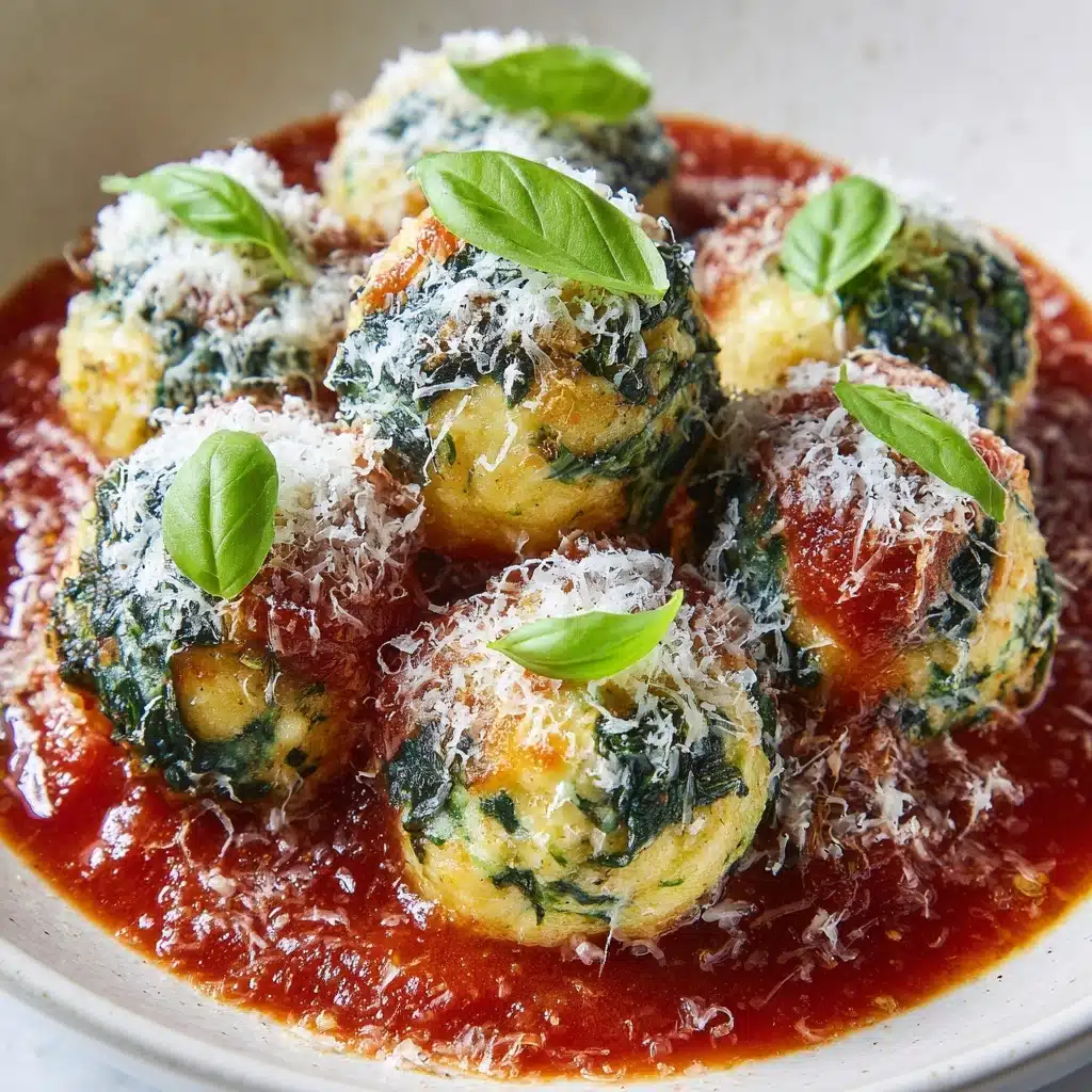 Malfatti Italian Spinach Ricotta Dumplings with Napoli Sauce Recipe