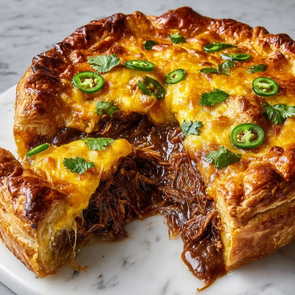Spicy Jalapeno and Cheese Beef Pie with Leftover Brisket Recipe - Recipe Image
