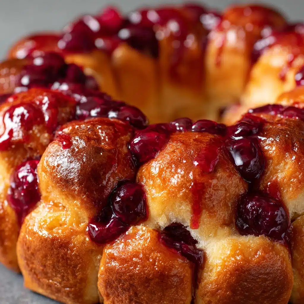 Rhubarb Cream Cheese Monkey Bread for Sweet Brunch Recipe - Recipe Image