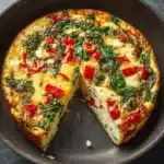 Red Pepper, Spinach, and Goat Cheese Frittata Recipe