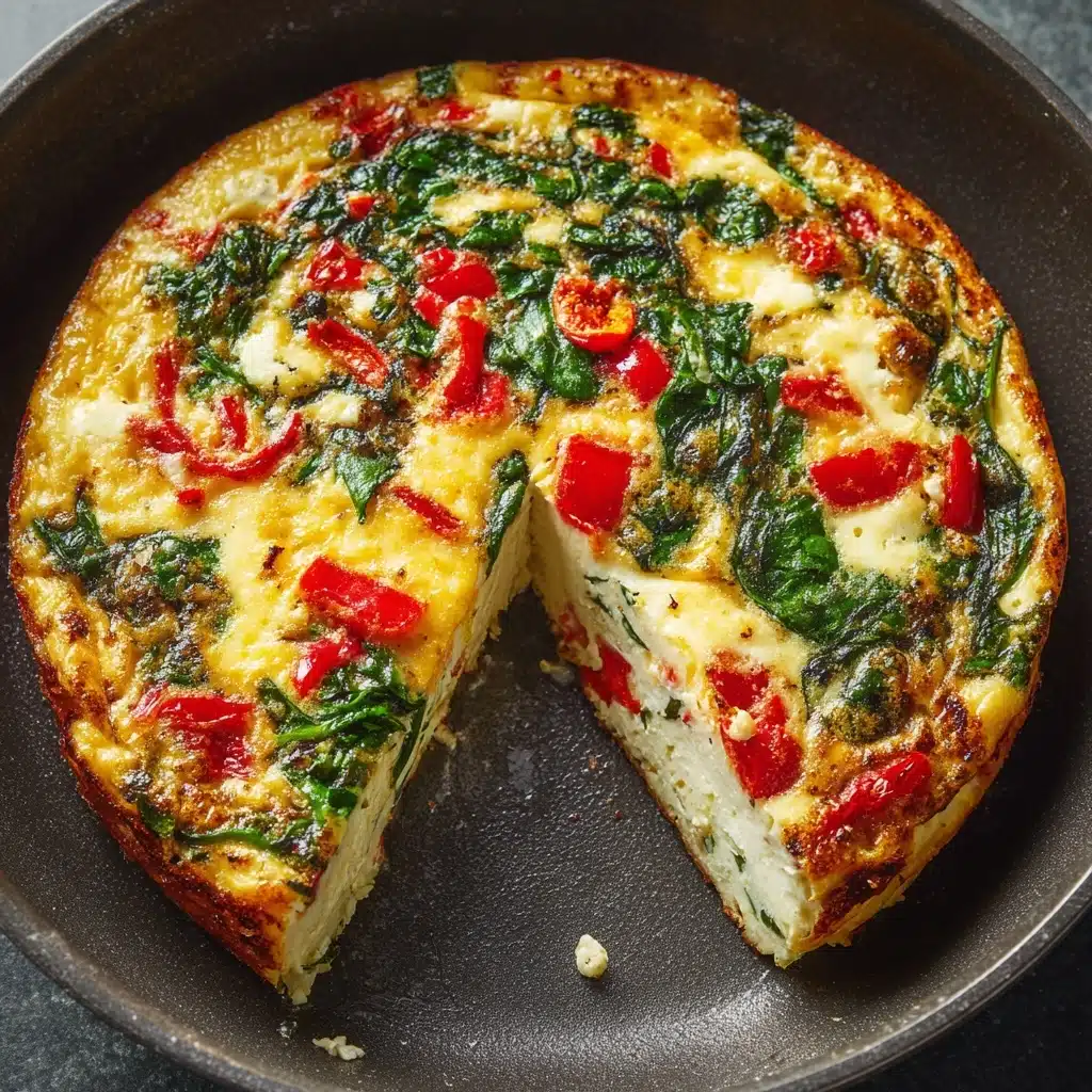Red Pepper, Spinach, and Goat Cheese Frittata Recipe