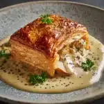 Chicken in Puff Pastry with Mustard Cream Sauce Recipe
