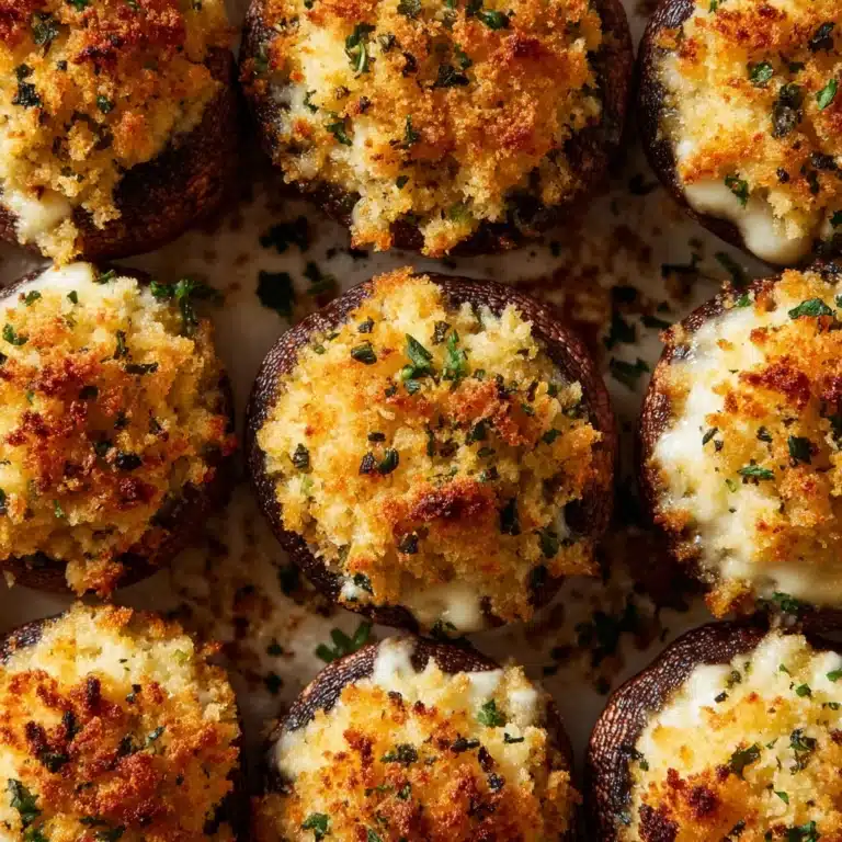 Caramelized Onion & Gruyère Stuffed Mushrooms Recipe