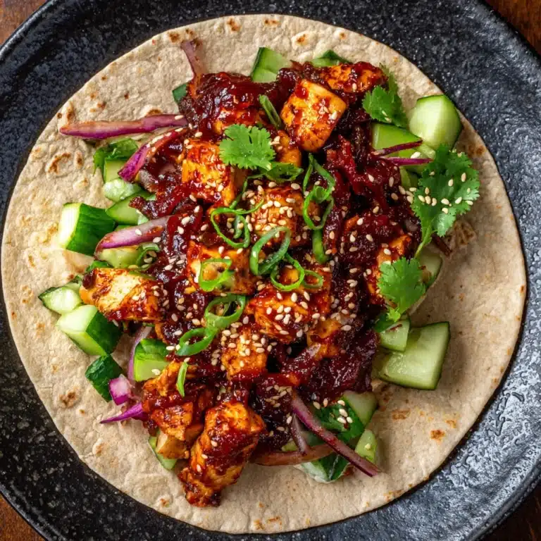 Korean Chicken Tacos with Caramelized Kimchi Recipe