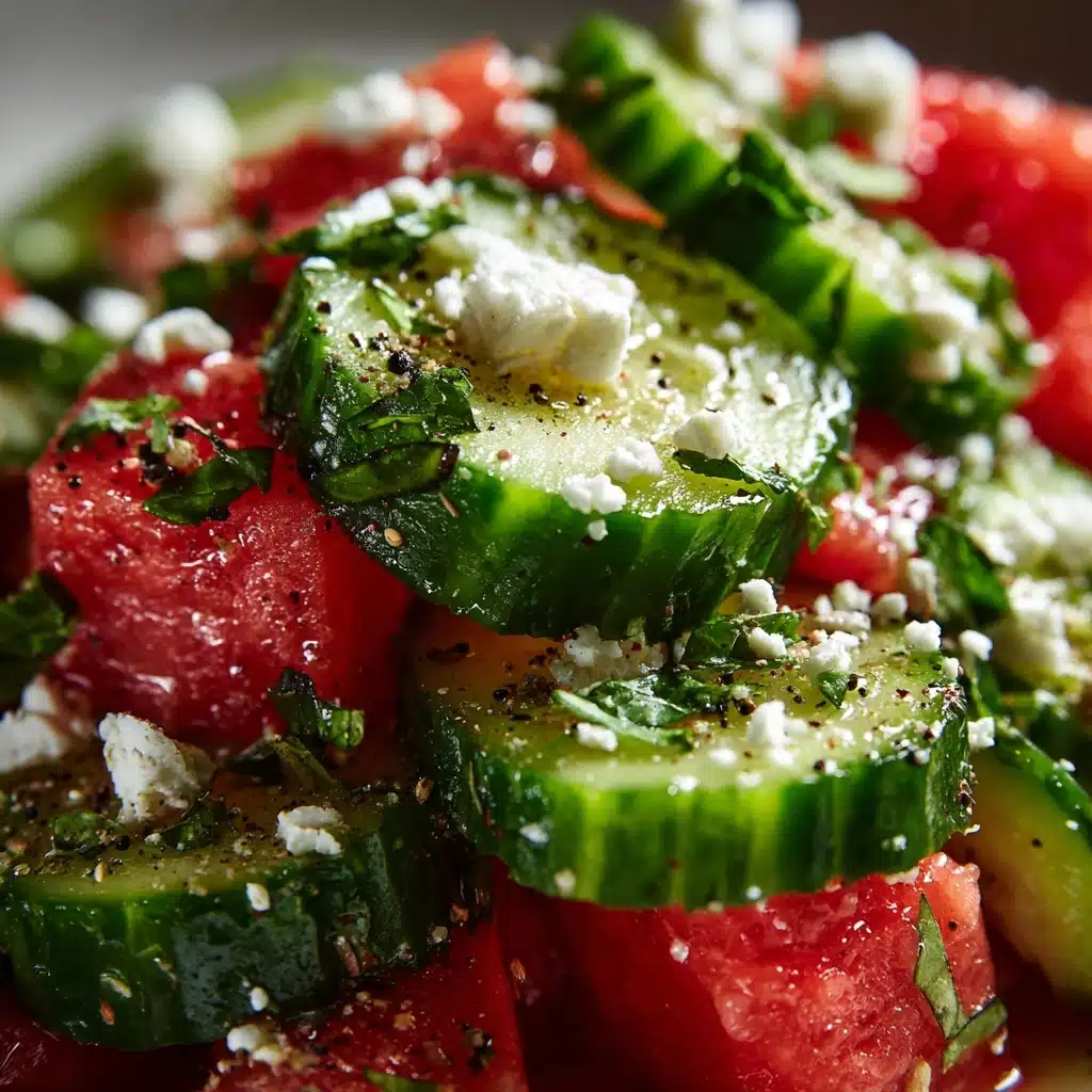 Watermelon Cucumber Feta Salad Recipe
