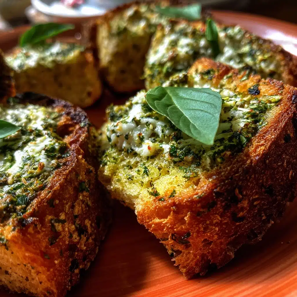 Basil Pesto Bread Rounds Recipe - Recipe Image