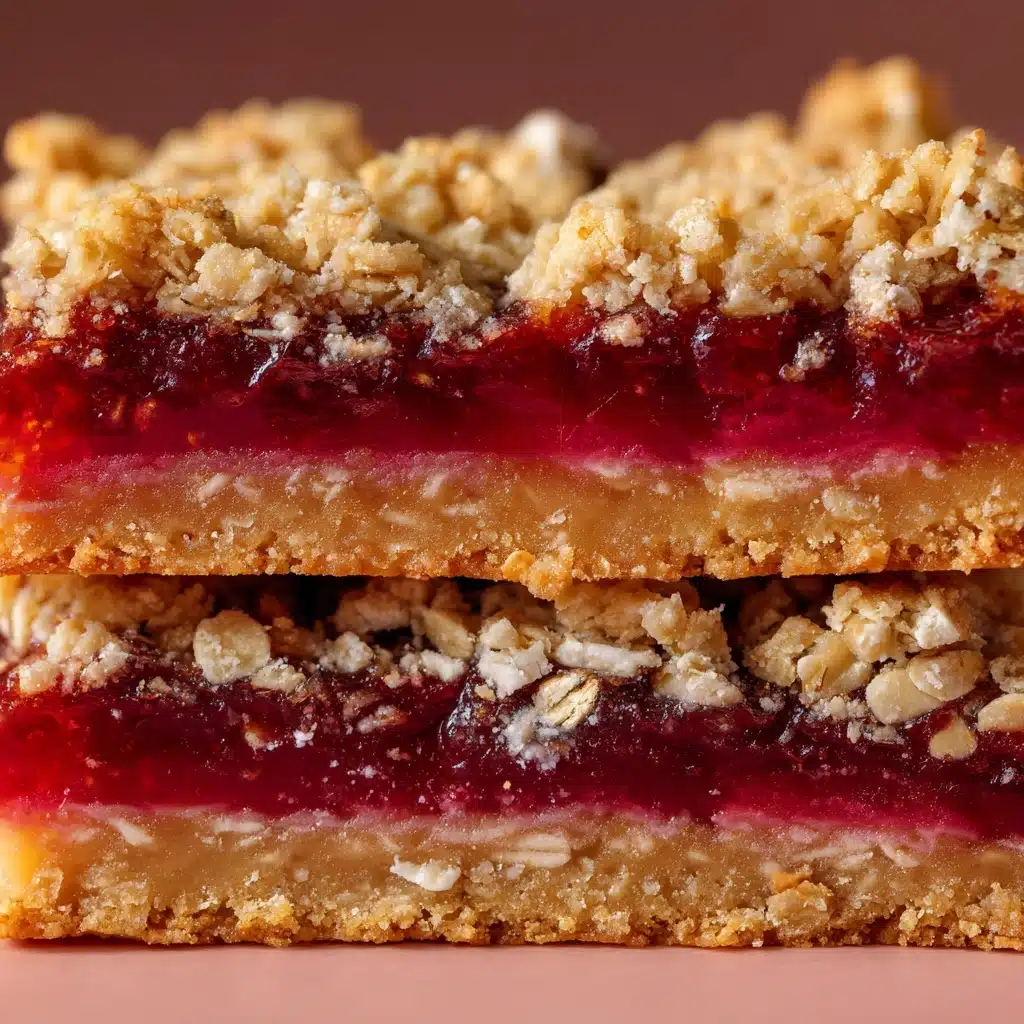 Amish Oatmeal Rhubarb Bars Recipe - Recipe Image