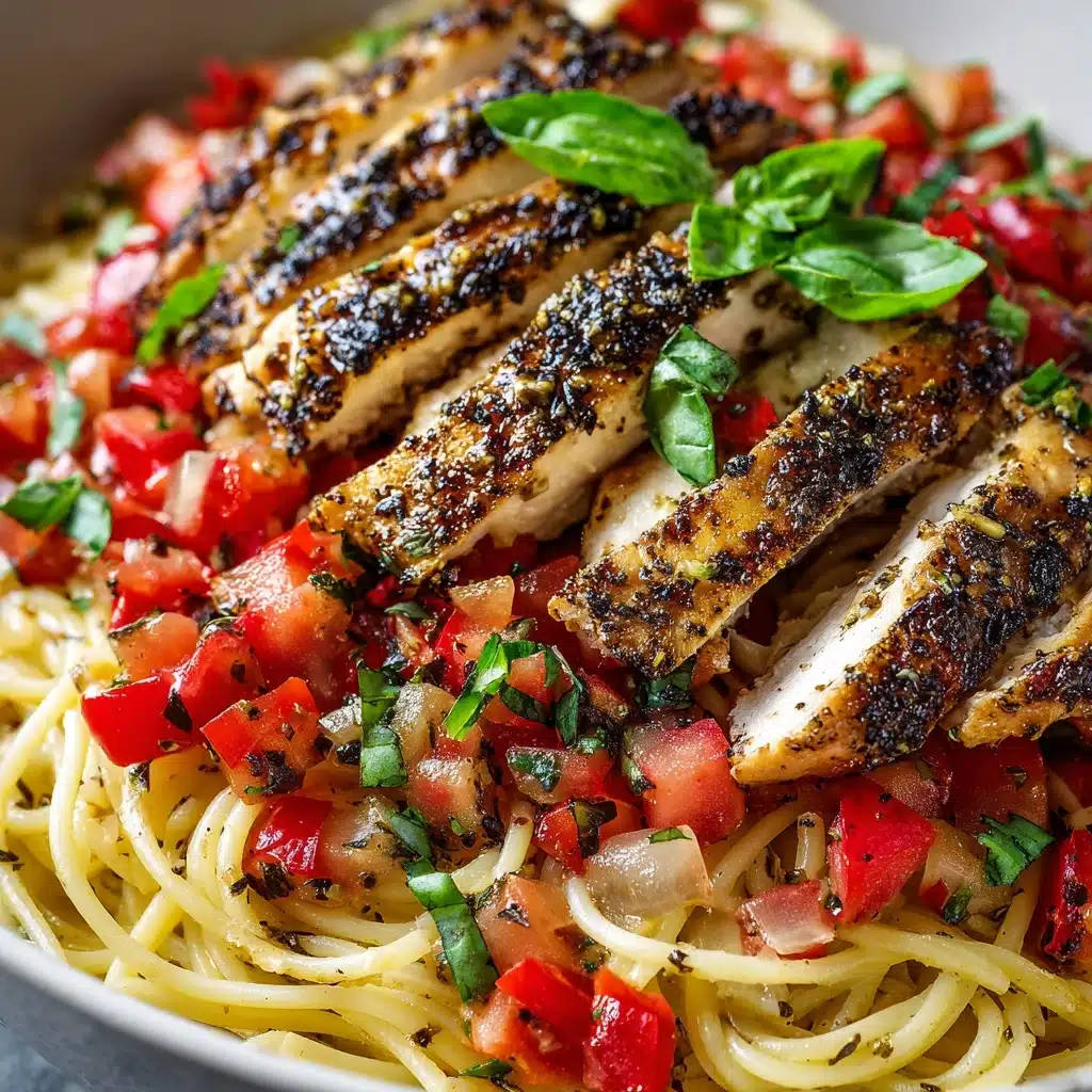 Bruschetta Chicken Pasta Recipe - Recipe Image