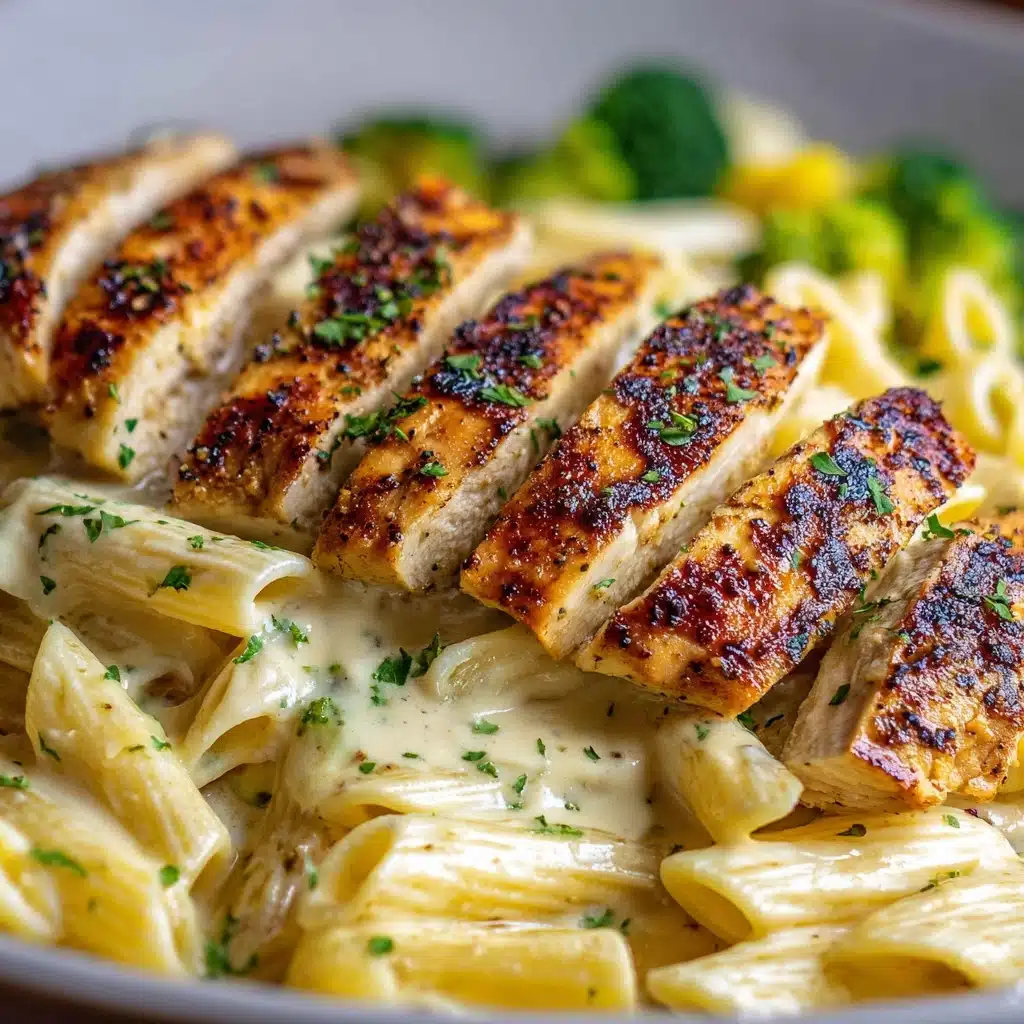 Creamy Garlic Chicken & Penne Recipe - Recipe Image